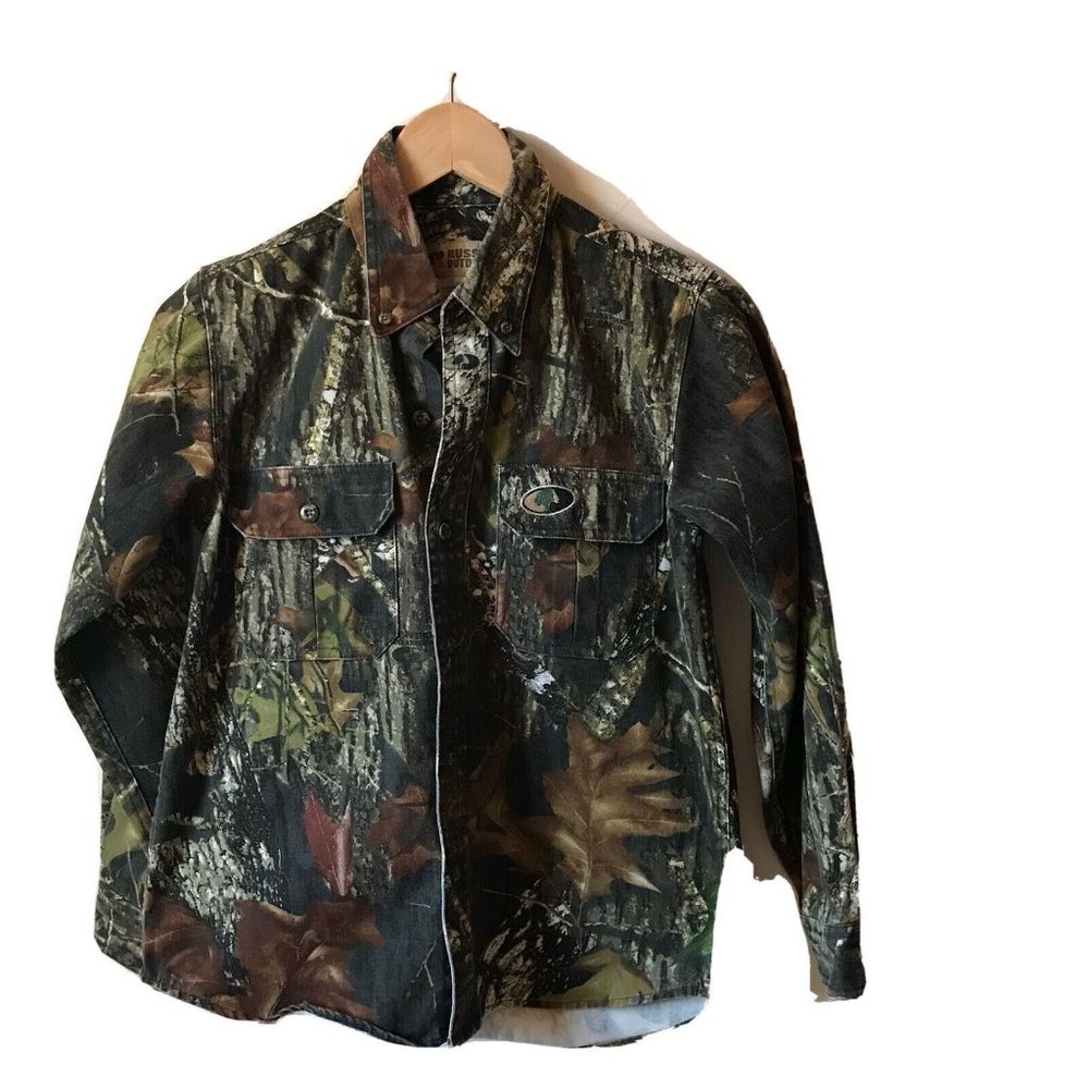 Russell Outdoors hunting shacket youth explorer camo‎ long sleeve L 14/16